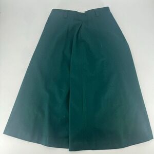 Vintage Pendleton Green Wool Culottes Wide‎ Leg Split Skirt High Waist 27 Waist